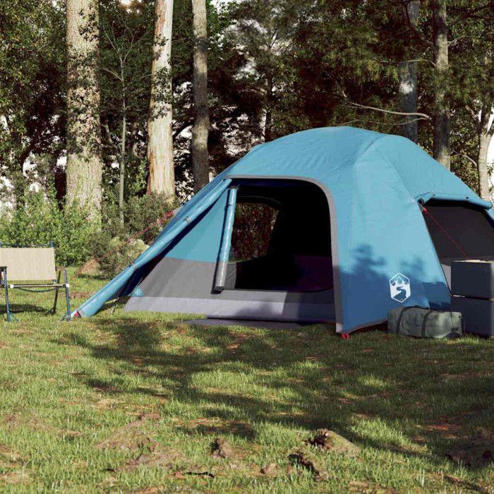 VidaXL 4 Person Dome Camping Tent Blue Waterproof, Tent, Camping Shelter, Garden Shelter, Garden Tent, Shelter 94720