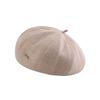 New Autumn and Winter Woolen Metal Beret Women's Korean Retro Literary Sweet Face Small Octagonal Hat Trendy