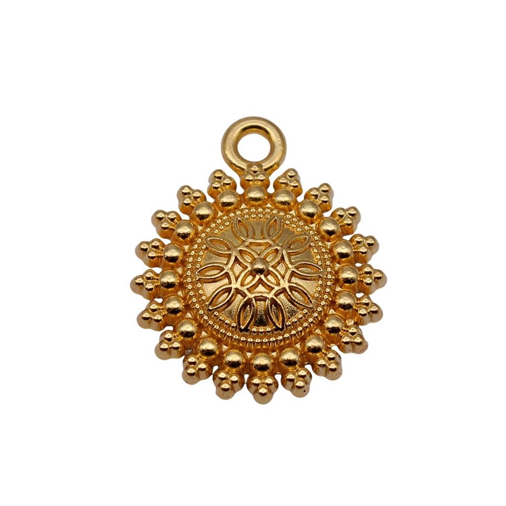 Simple Flower Charms Antique Alloy Pendants For Minimalist Floral Jewelry
