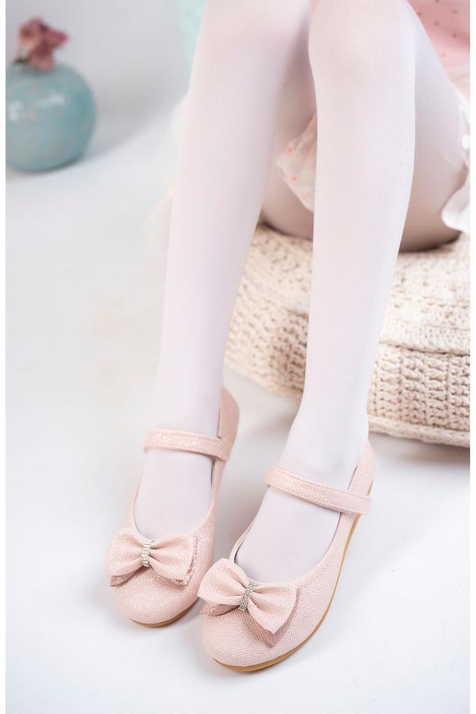 Women's Flat Shoes Choke Bow Powder Star Girls' Shoes