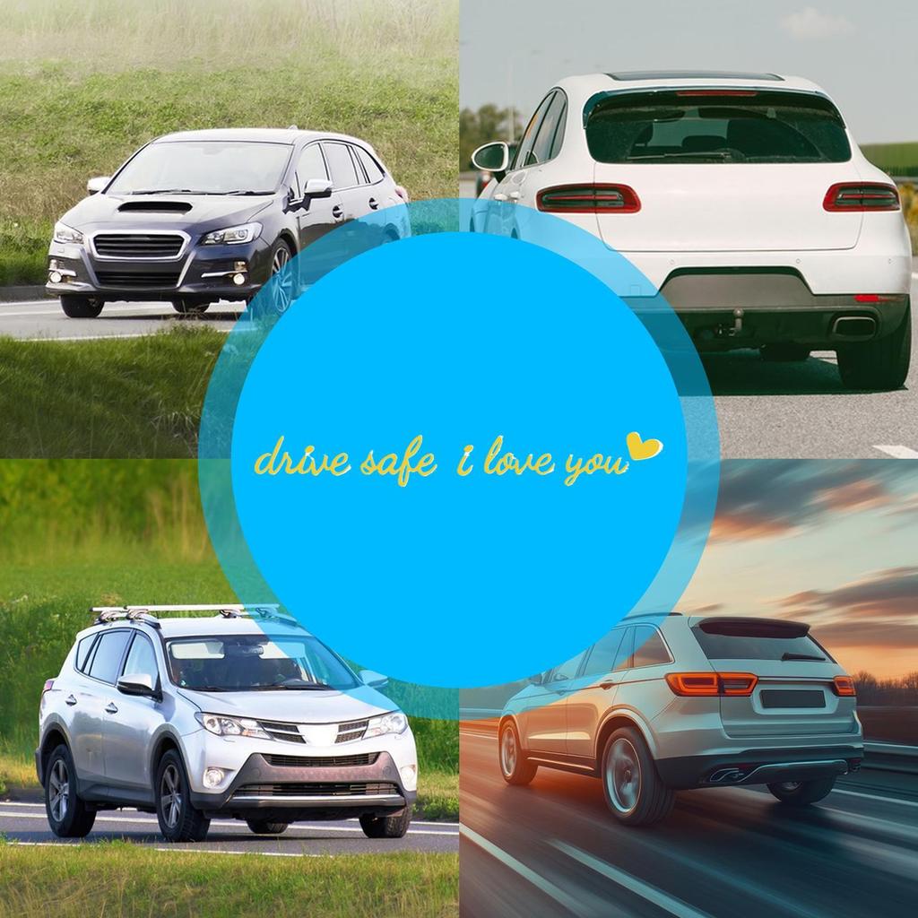 Rear View Mirror Sticker Drive Safe I Love You Car Mirror Sticker Waterproof Interior Decor For Automotive Vehicle Dashboard