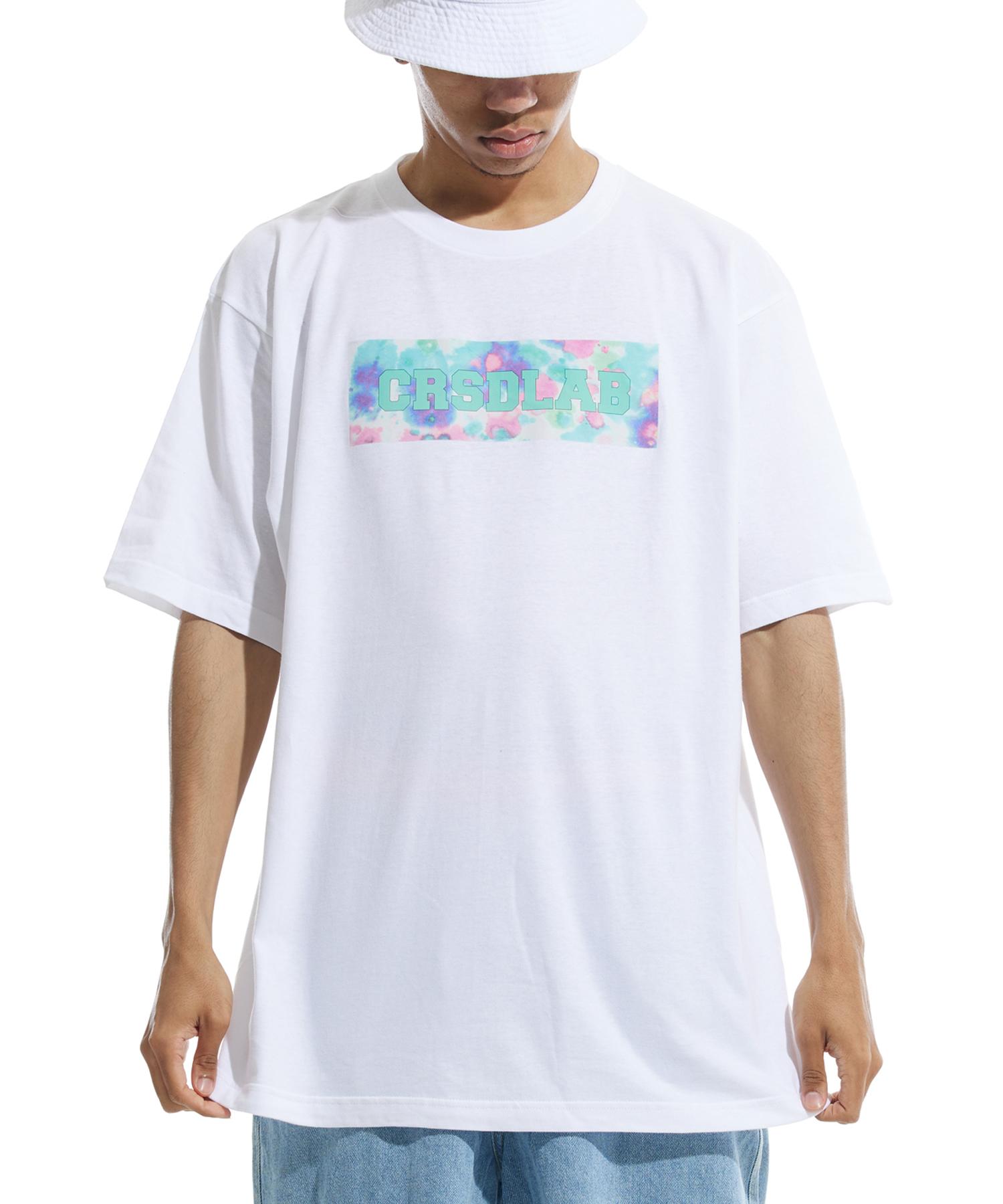 Cream Soda Lab Tie-Dye Boxy Short Sleeve Tee White Multi M