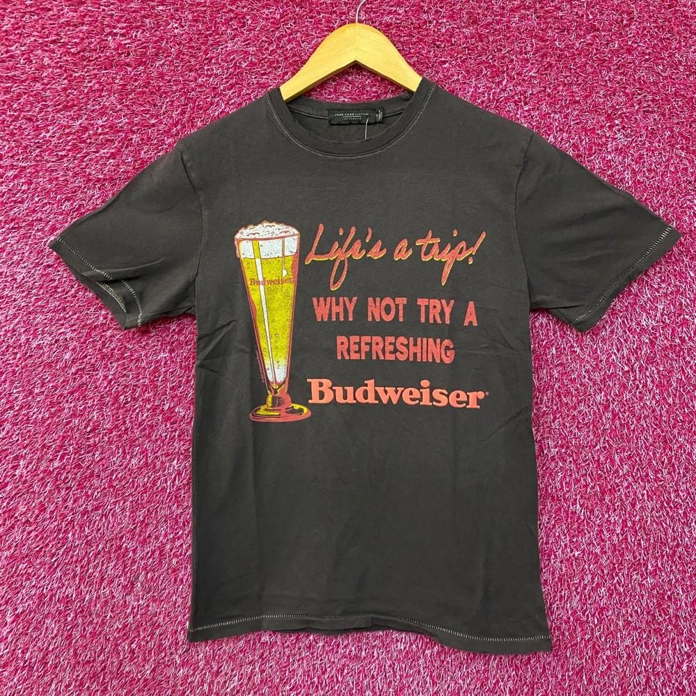 Junk Food Budweiser Life#039;s a Trip Vintage Style Graphic TShirt XS Unisex T-Shirt S