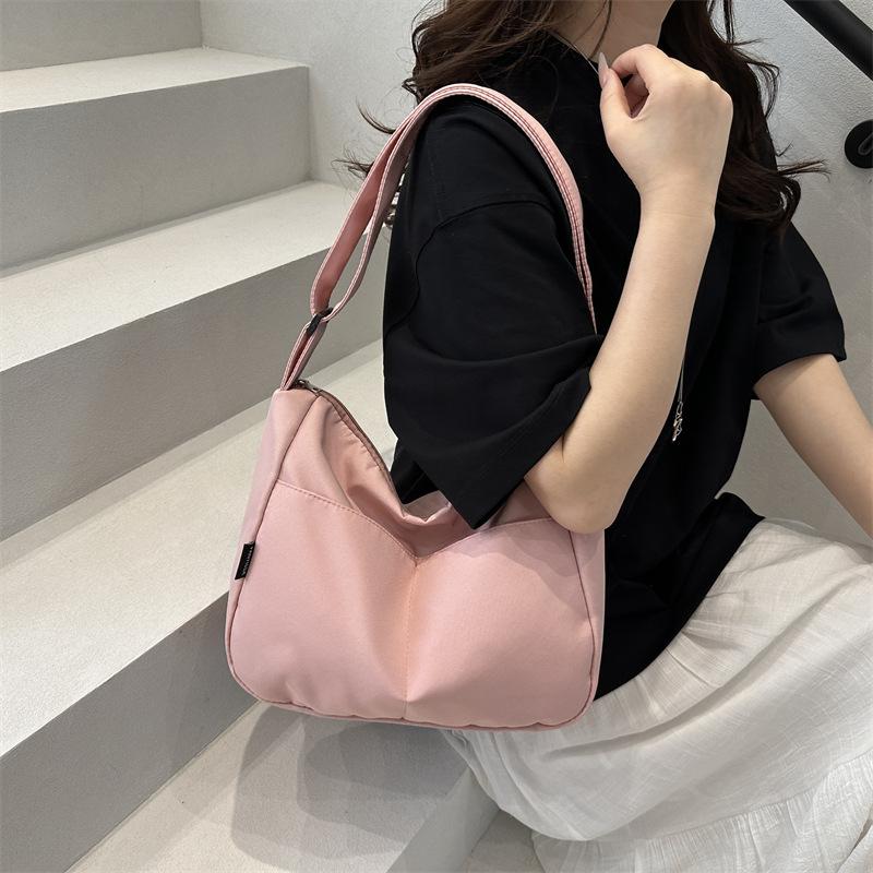 Simple Sports Women Nyl Shoulder Bag Commuter Solid Color Girls Messenger Bags Fashi Large-capacity Ladies Handbags Tote
