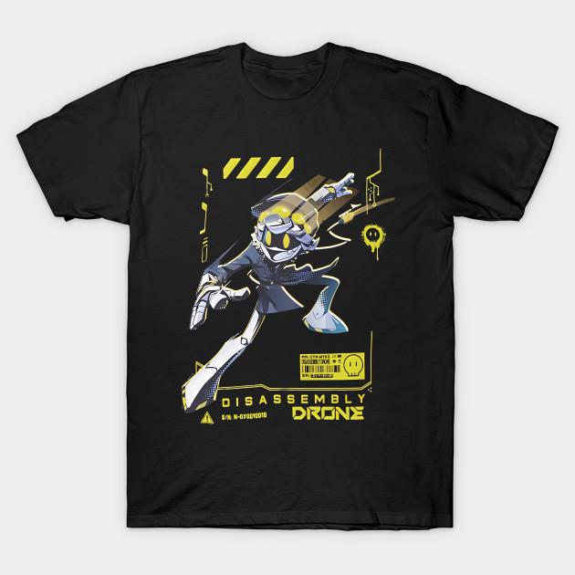 

Чоловіча чорна футболка з принтом Murder Drones Merch Принт на папері для термопереносу без вирізання Бавовняна футболка 4XL чорний