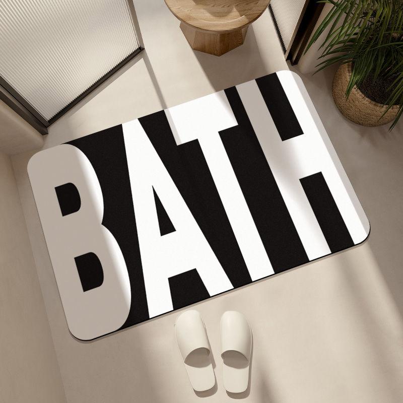 

Diatom mud bathroom door floor mat, bathroom water absorption and non-slip door floor mat, bathroom quick-drying door mat 40X60cm 15.7X23.6in
