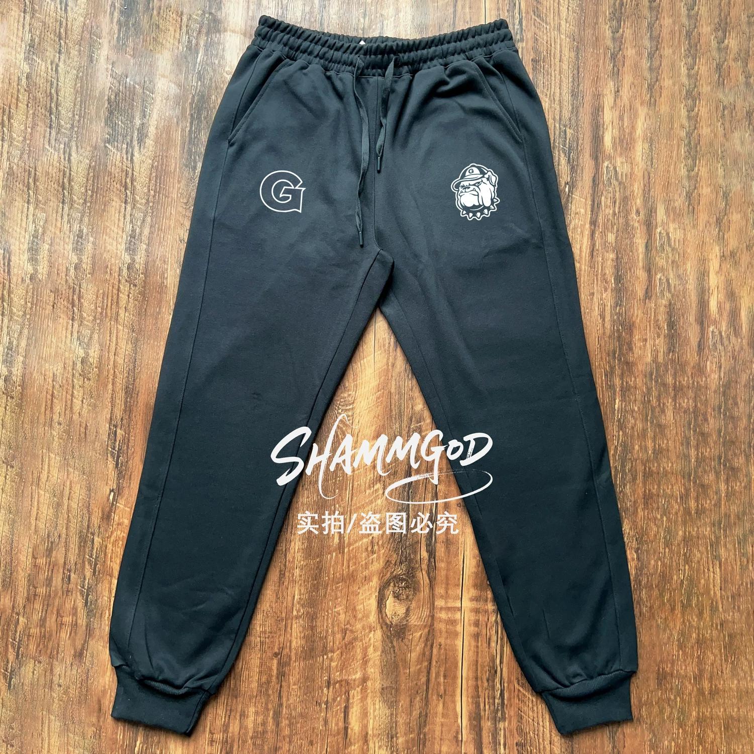 Shammgod American-Style Loose Fit Ncaa Georgetown University Basketball Outdoor Student Pants 2XL, 75KG