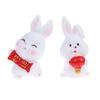 4/6Pcs/Set Cute Cartoon Auspicious Rabbit Micro Landscape Resin Crafts Diy Landscaping Decoration Home Gardening Accessories