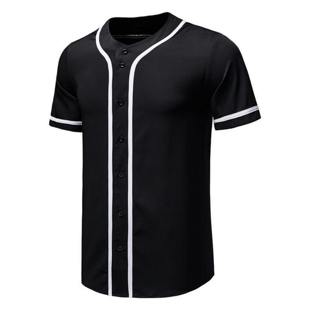 Herren Casual Mode Rundhals Kurzarm Hemd - Herren Baseball Sport Atmungsaktives Oberteil
