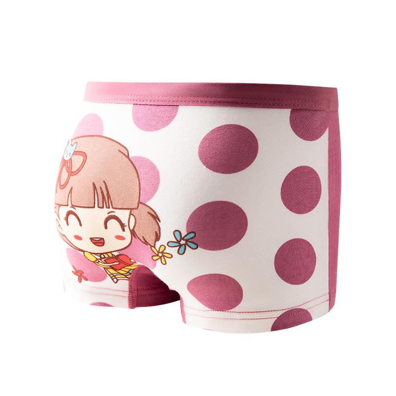 4 Pcs Girls Cartoon Boxers Cute Toddler Underwear Soft Cotton Underpants for 1-12 Years Kids Panties