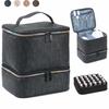 New Double Layer Nail Polish Organizer Bag Large Capacity Handheld Nail Care Kit Bag 30 Compartment Cosmetic Bag Nail Care Tool