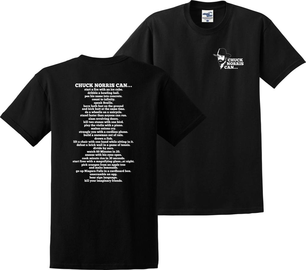 Chuck Norris Can Funny Unisex T Shirt (S-5X)