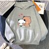 Panda Bear Hoodies Cartoon  Bubu Dudu Graphic Sweatshirt Women Clothes Long Sleeve Pullover Girls Hoodie Men Sudadera