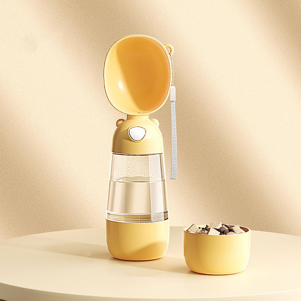 Cats Compact Dogs Cats Water Bottle for Dogs Travel Outdoor Pet Water Dispenser Feeder Cup with Dogs Food Storage Box