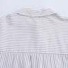Spring 2025 Women's European & American Style Striped Long Sleeve Casual Shirt with Turn-Down Collar