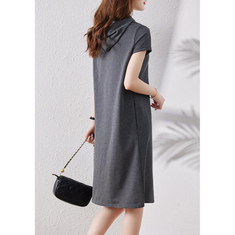 Firstview Women's Short Sleeve Hooded Sweatshirt