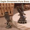 Pure Brass Eagle Statue Vintage Simulated Animal Statue Car Home Office Desk Decor Ornament Metal Figure Props Toy Gift Hawk