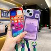 Purple Monster Applicable Card Pack Lanyard IP16 Apple 13 14 Mobile Phone Case 12 New Creative Stand Portable 15
