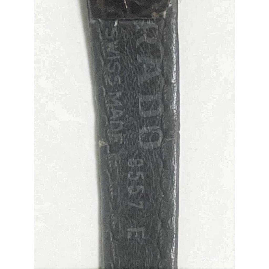 Used Today only RADO Rado Vintage Ladies Watch Gold Dial Black Leather Strap Working Item (Battery Replaced) Video is AI