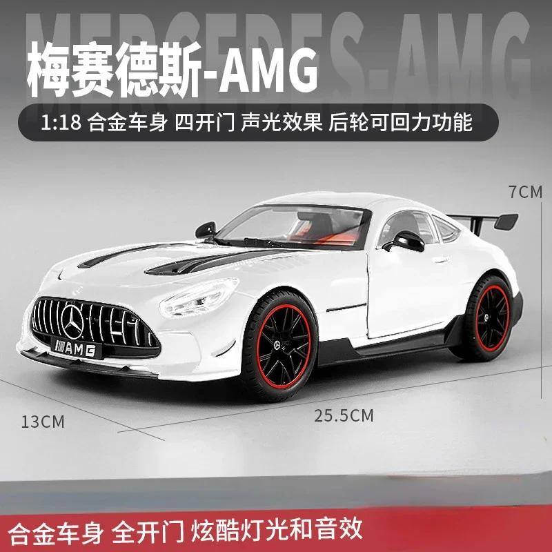 1:18 AMG GT Alloy Model Cars Diecast Toy Car Simulation Sound & Light Car Toys Model Gifts For Kids