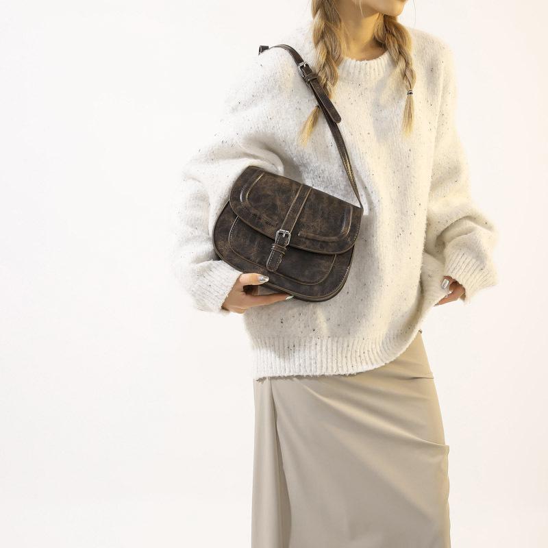 2024 Retro Satteltasche - Elegante, Nischendesign Schulter- & Umhängetasche für Damen
