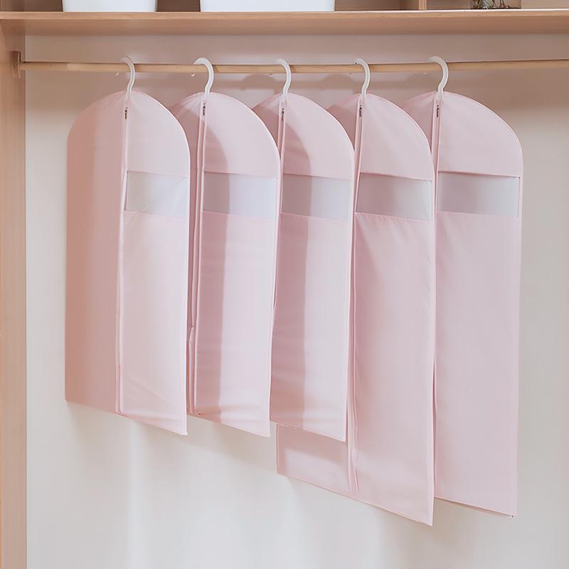 

Dustproof Clothes Dust Cover Wardrobe Hanging Clothes Storage Bag Zipper Wedding Dress Garment Coat Suit Organizer Protecter 130x60cm