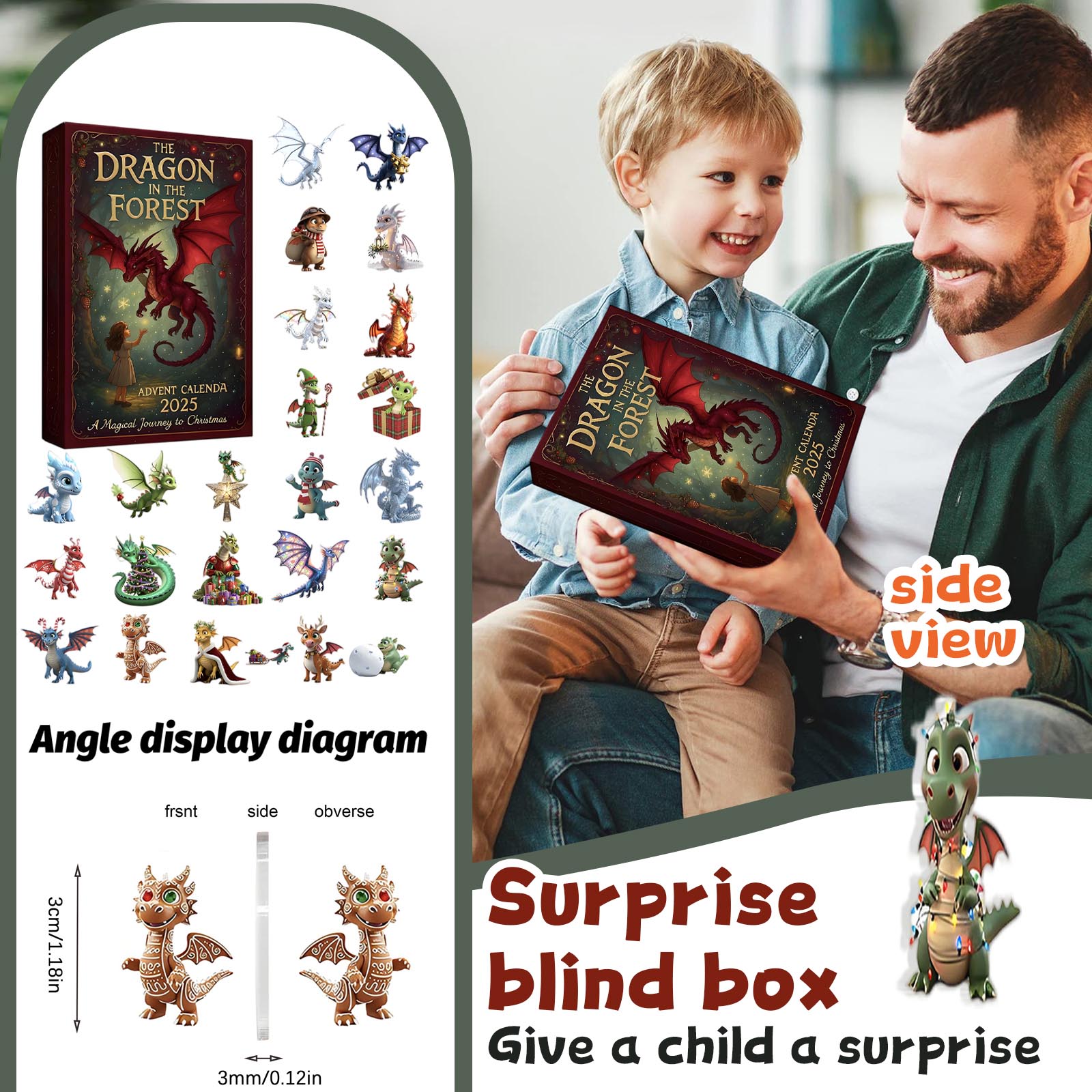 

Календарь обратного отсчета включает 24 подарка, календарь обратного отсчета и подарок-сюрприз One Size