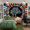 Soccer Cup  Wall Tapestry, World Football Event Decor For Room, Sport Fan Party Backdrop, Graphic Print Hanging Blanket