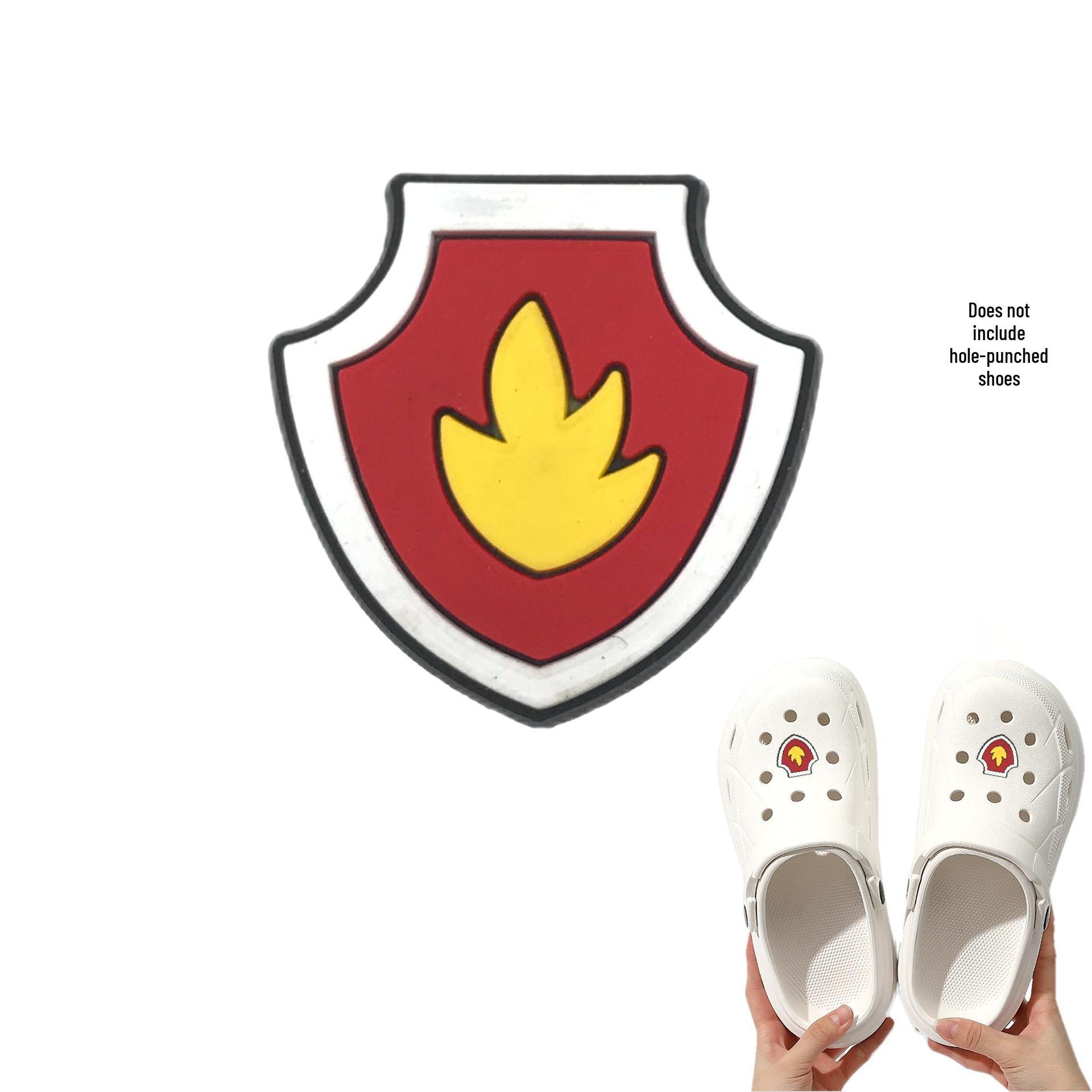 Paw Patrol Cartoon Shoe Buckle Decorations - Detachable & DIY Cute Shoe Accessories