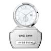 Pogseubagenwachi Engraved Desk Clock Silver Color