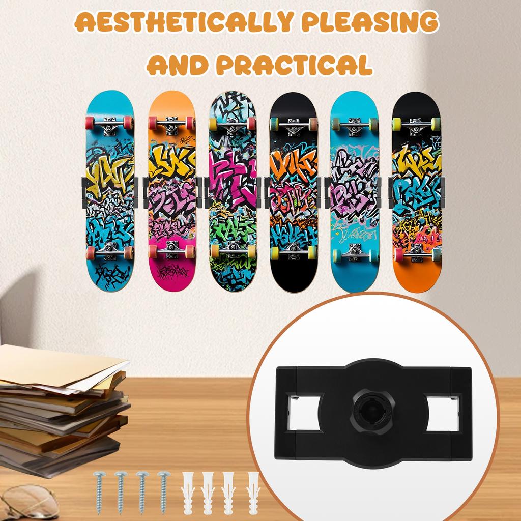 Skateboard Wall Bracket 360° Rotation Skateboard Display Holder Universal Adjustable Skateboard Wall Organizer for Home Decor