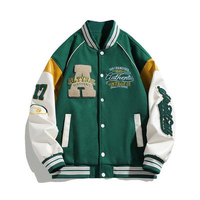 Moda de primăvară și toamnă pentru bărbați largi cu jachetă Europa și Statele Unite ale Americii izbucnesc ținute casual de baseball