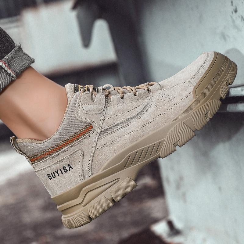 Fashion Guyisa New Construction Work Shoes Men Steel Toe Safety Shoes Anti-stab Anti-smash Work Safety Boots Male Protective Footwear