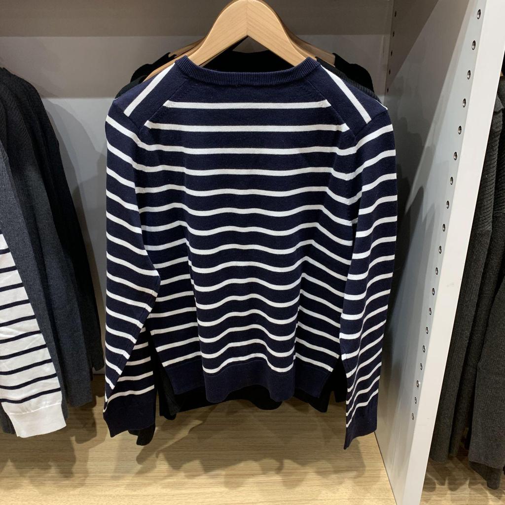 Japanese-Style Women's Spring Modal Cotton Striped Cardigan, Long Sleeve, Round Neck, Machine Washable