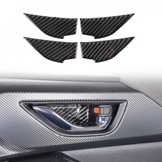 Soft Carbon Fiber Inner Door Bowl Trim Panel Sticker For Subaru Crosstrek 23-24