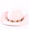 Popular European and American Classic Suede Western Cowboy Hat, Men's and Women's Fashion Big-brimmed Top Hat Shade