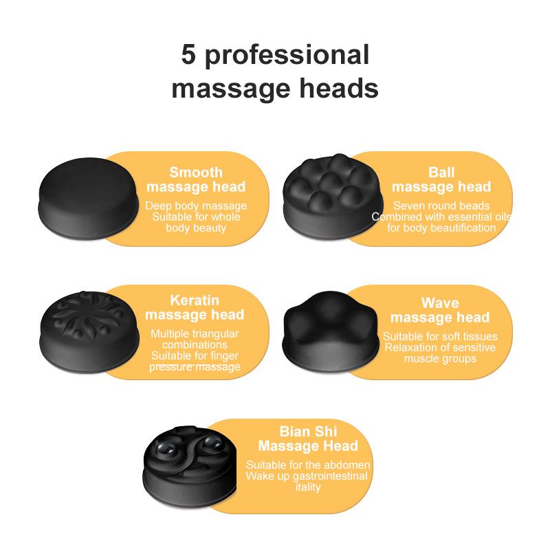 Massage Gun Wireless Charging Fat Pushing Machine Handheld Portable Massage Stick Neck, Waist, Shoulder Kneading Pink White