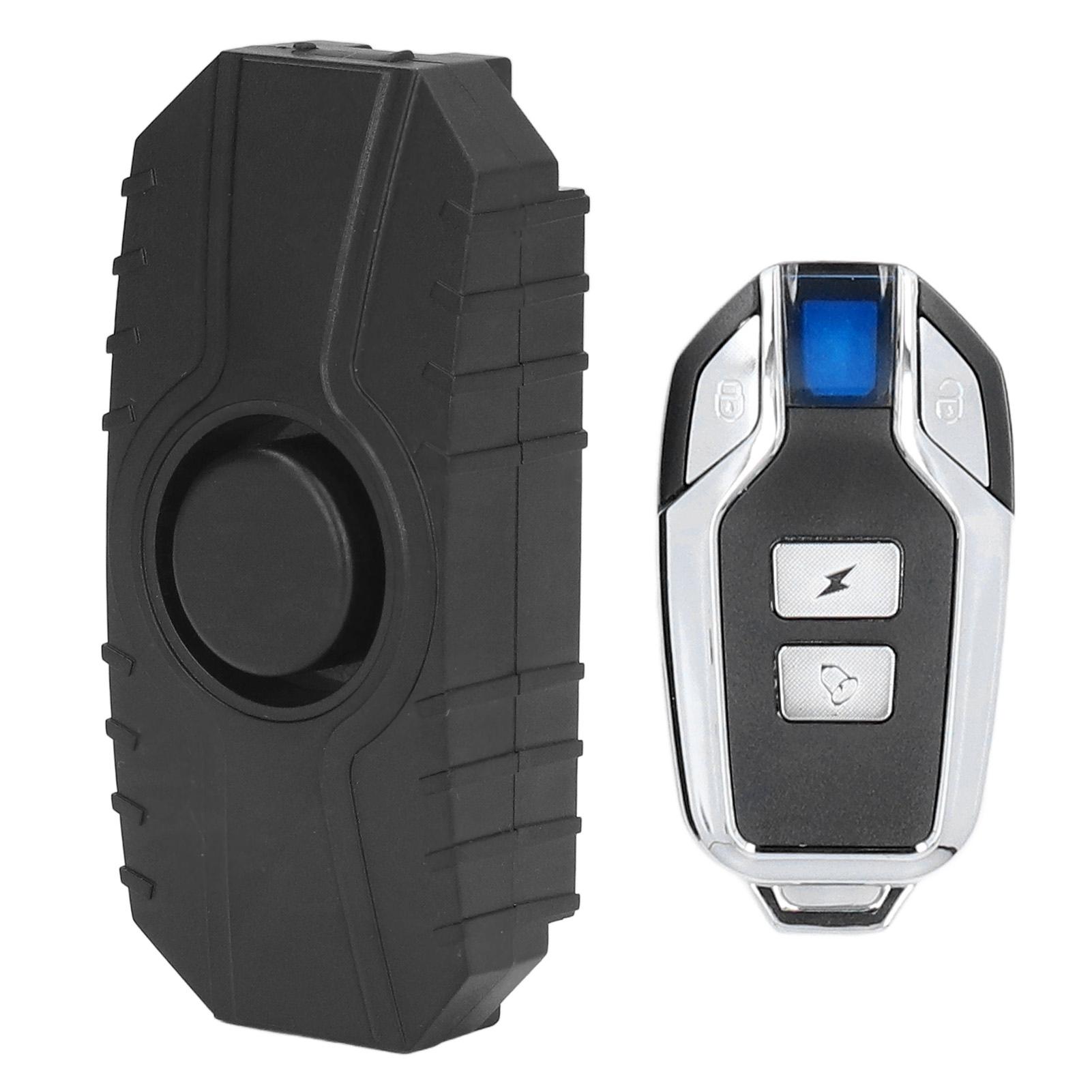 Alarme Vélo Sans Fil Capteur de Mouvement Vibration Étanche Alarme Moto Télécommande Électrique Alarme Noir