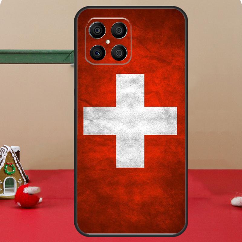 Switzerland Swiss Flag Case For Honor Magic 8 5 6 7 Lite Honor 400 Pro 200 70 90 X8c X8b X9a X9b X9c X9d Win Cover