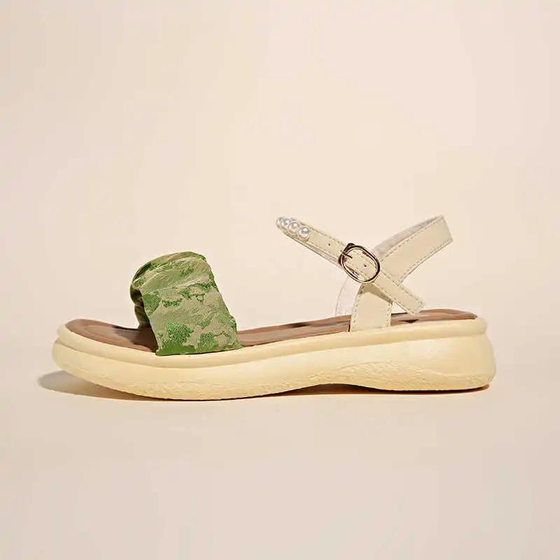 Fashion Round Foot Platformed Womans Breathable Sports Shoes Sandals Brown 34 Number Slippers Sneakers Shuse Deporte Lux Kawaiis