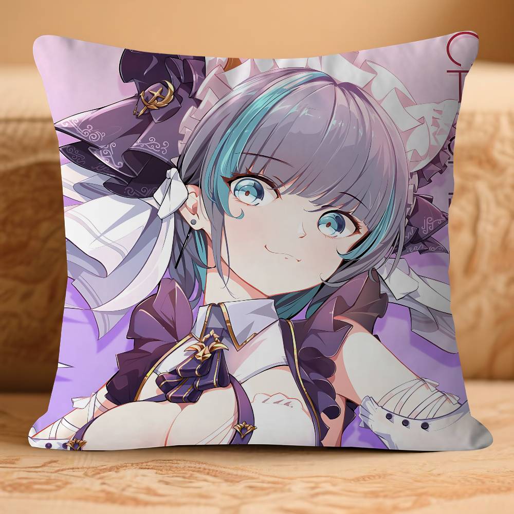 Azur Anime LaneS Kissenbezug Abnehmbarer Waschbarer Kissenbezug – Ganzjährig Weiches Leinen