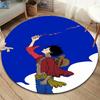 Monkey D Luffy Round Area Rug Carpet Rug For Living Room Bedroom Sofa Playroom Decor Nonslip Floor Mat