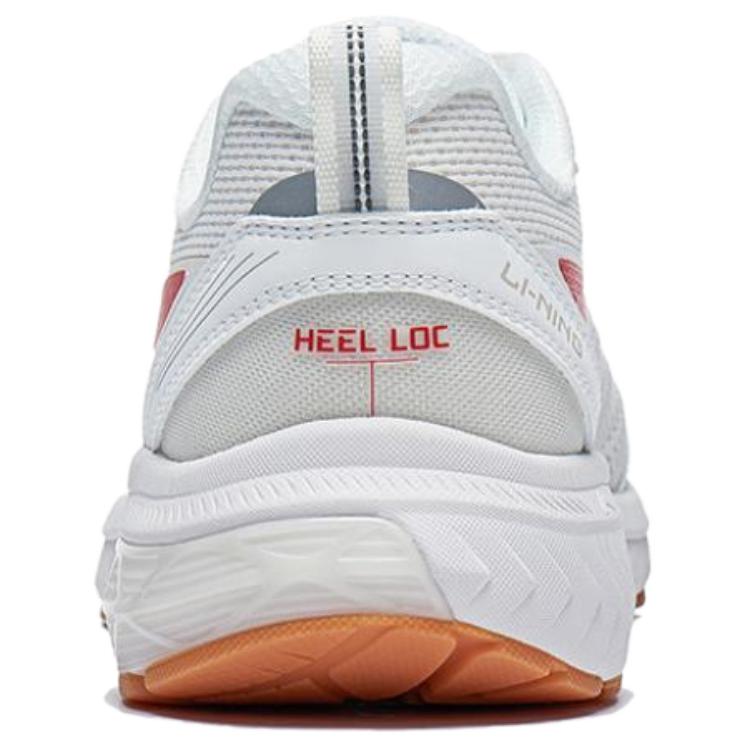 Li Ning Slip Resistant Abrasion Resistant Low top Casual Running Shoes Men's White Red ARXT011-5
