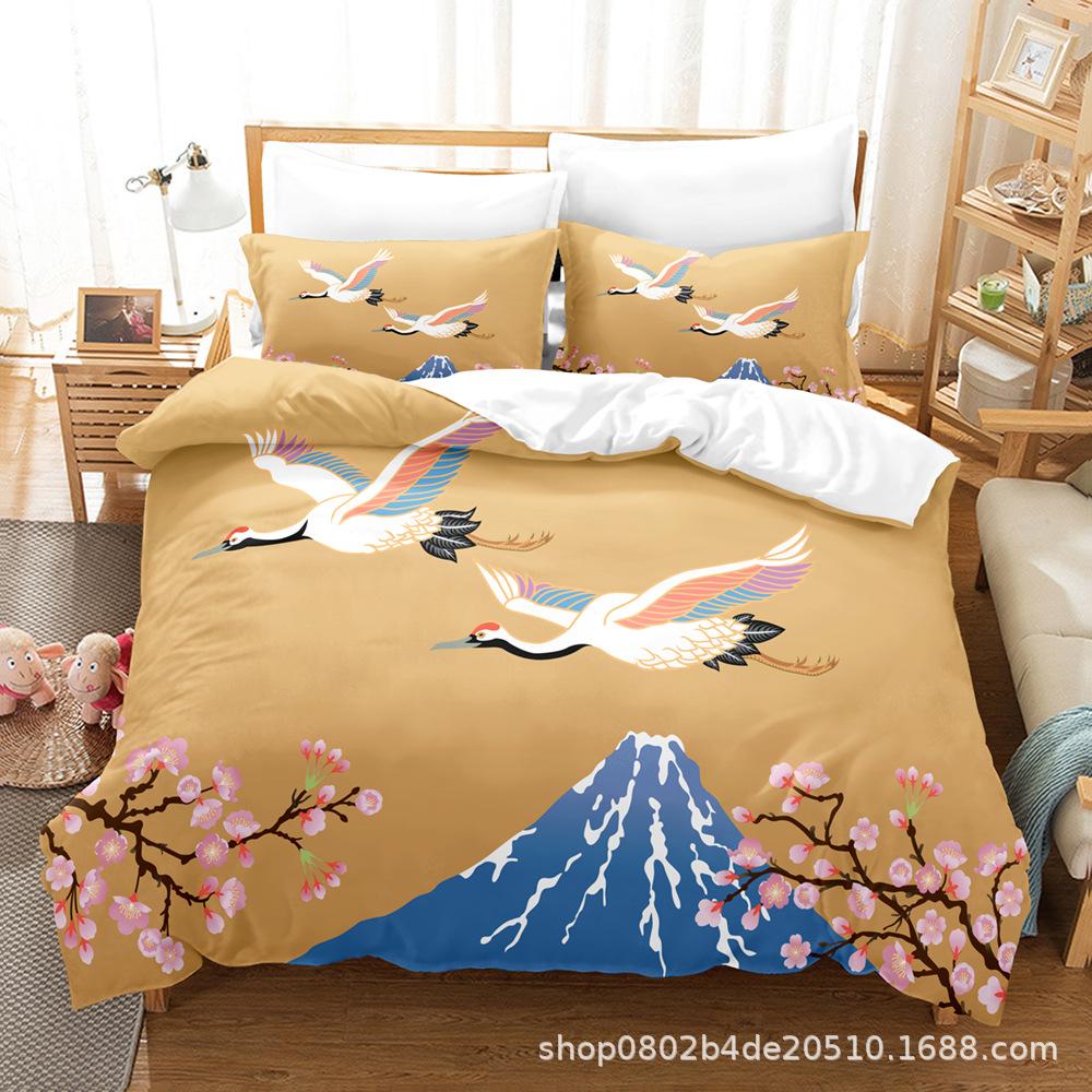 Home Textile Landscape Painting Series Three-Piece Set, Bed Sheet Quilt Digital Printing Kit, Come To The Picture And Sample