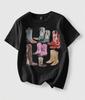 Vintage Cowboy Boots Collage T-Shirt Women Men