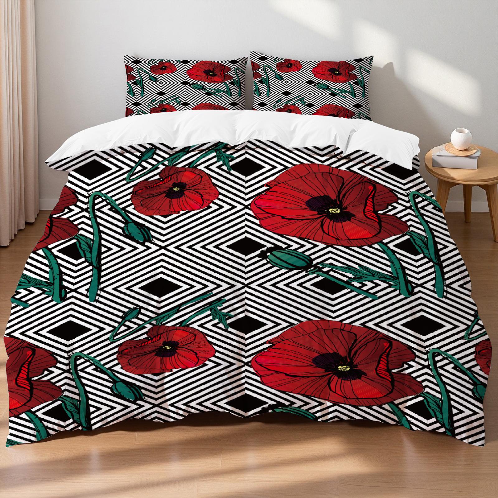 

Teal Blue Aztec Geo Bedding Set Breathable Wrinkle-Free Duvet Cover Pillowcase For Home Bedroom Decor US Full(200x230cm)