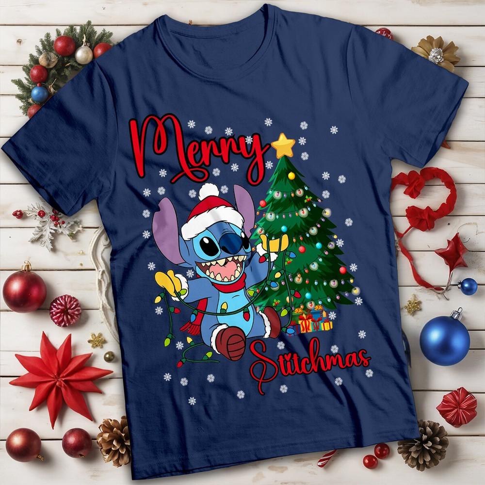 Stitchmas Christmas Tshirt Funny Unisexs And Unisexs Tee Mc