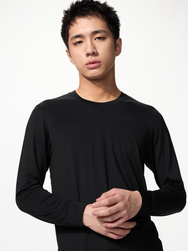 Uniqlo Heattech Crew Neck Tee 9 10 Sleeves