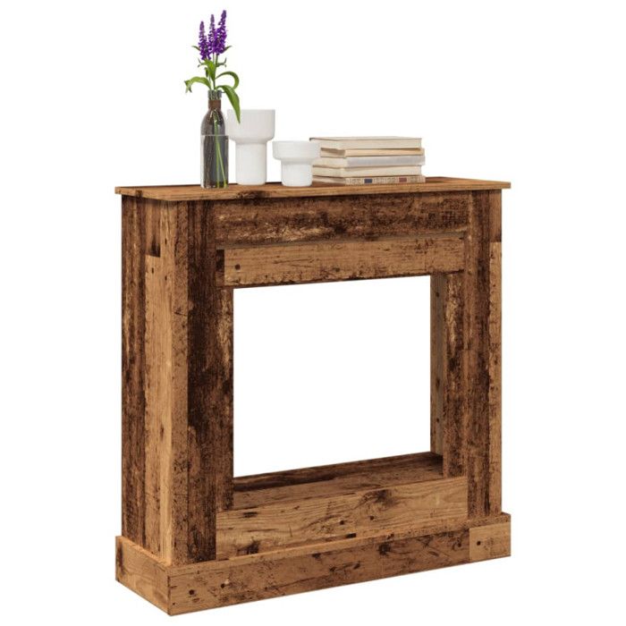 Old Wood Fireplace Surround 90x30x90 Cm Engineered Wood