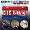 D Flat Dutch NLD License Plate Aluminum Wall StickerVintage Red WhiteRustResistantUvResistant Metal Decoration for Home
